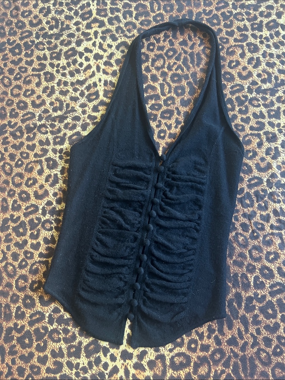 Anthropologie wool halter top